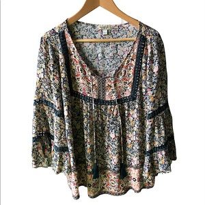 Bohemian Bell Sleeve Blouse